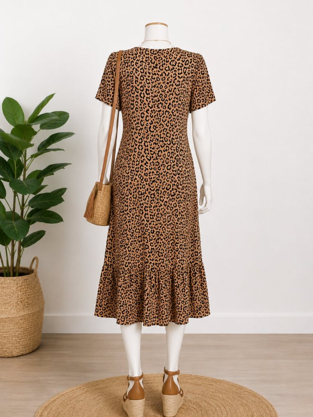 NWOT Lane Bryant Animal Print Midi Dress | Size 16 - Picture 3 of 15